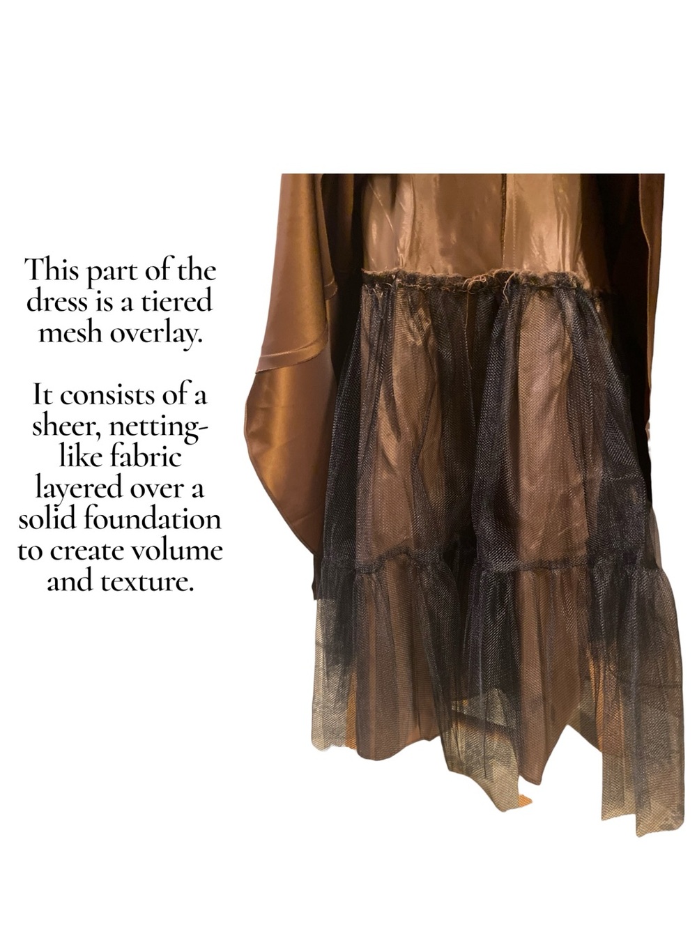 Nicole Miller Bronze Copper Chocolate Brown Midi Dress with Back Bow - Picture 13 of 13